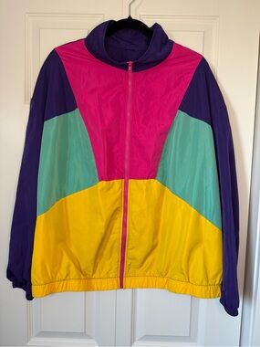 Women's Color Block Zip Up Lightweight Jacket